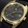 Montre LIP General De GaulleQuartz Cadran Noir Bracelet Cuir