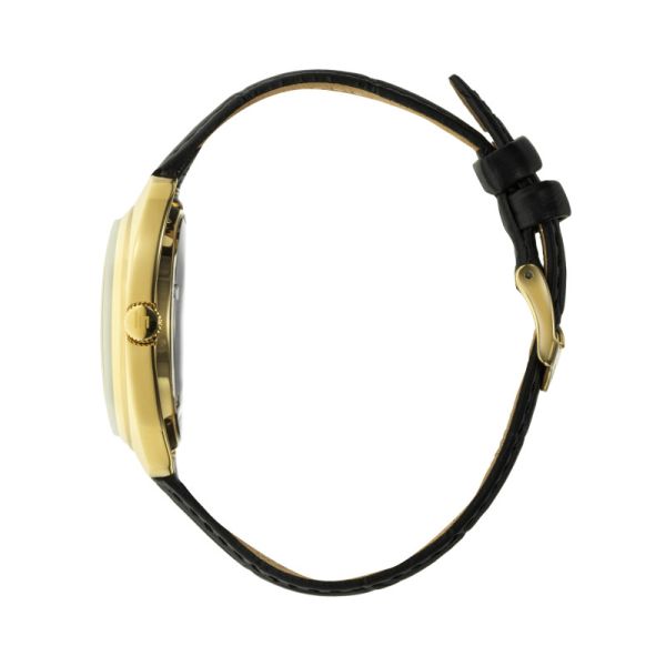 Montre LIP General De GaulleQuartz Cadran Noir Bracelet Cuir