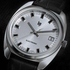 Montre LIP General De GaulleQuartz Cadran Argenté Bracelet Cuir