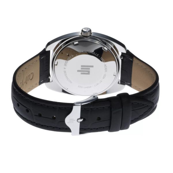 Montre LIP General De GaulleQuartz Cadran Argenté Bracelet Cuir