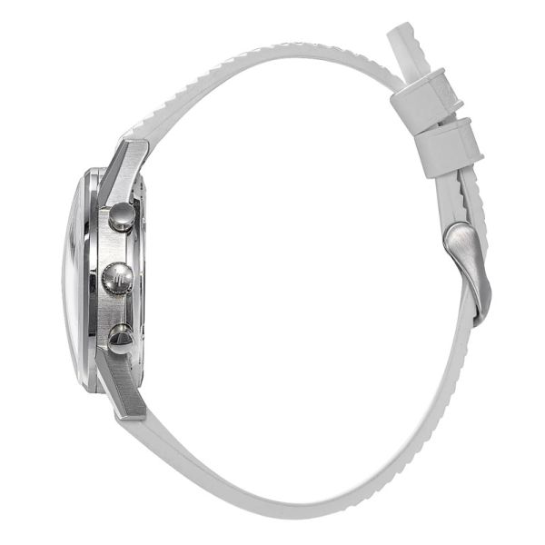 Montre LIP Courage Quartz Cadran BlancBracelet Caoutchouc vulcanisé