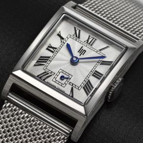 Montre LIP Churchill Quartz Cadran Argenté Bracelet Acier