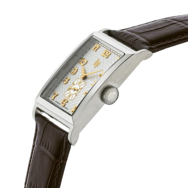 Montre LIP Churchill T24 Quartz Cadran Argenté Bracelet Cuir