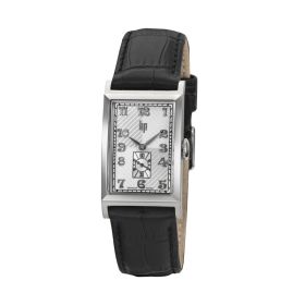 Montre LIP Churchill Quartz Cadran Argenté Bracelet Cuir