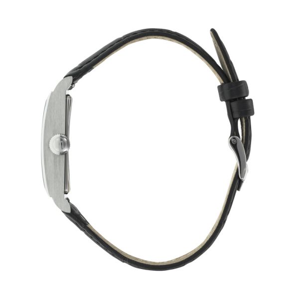Montre LIP Churchill Quartz Cadran Argenté Bracelet Cuir