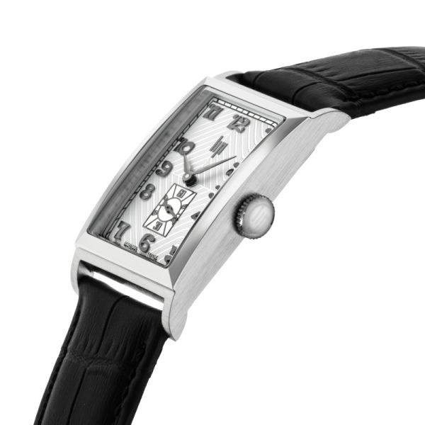Montre LIP Churchill Quartz Cadran Argenté Bracelet Cuir