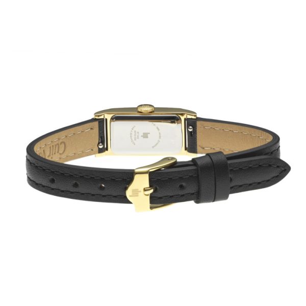 Montre LIP Churchill T13 Baguette Quartz Cadran Champagne Bracelet Cuir