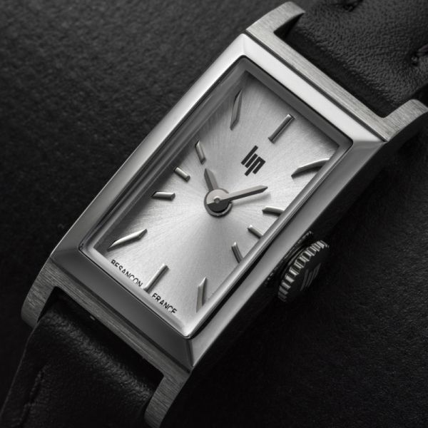 Montre LIP Churchill Quartz Cadran Argenté Bracelet Cuir