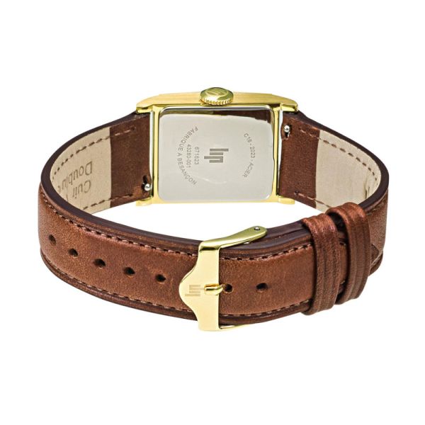 Montre LIP Churchill C18 Quartz Cadran Argenté Bracelet Cuir