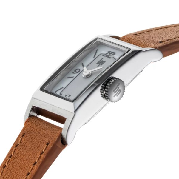 Montre LIP Churchill Quartz Cadran BlancBracelet Cuir