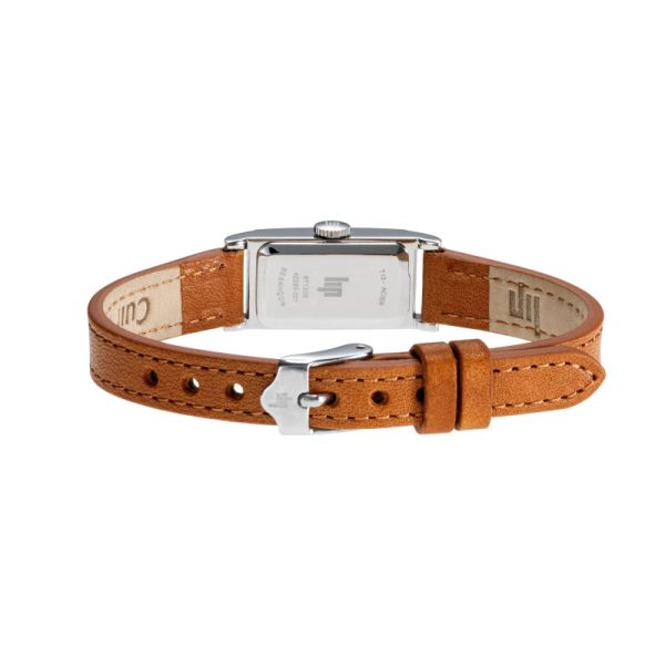 Montre LIP Churchill Quartz Cadran BlancBracelet Cuir