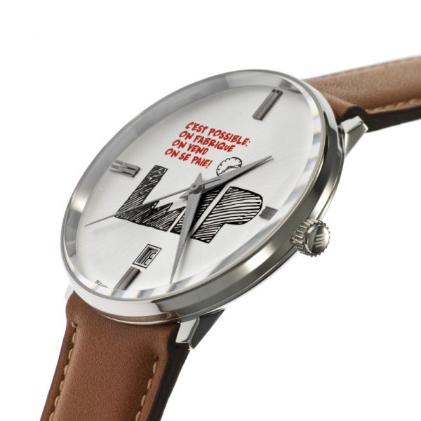 Montre LIP C'Est PossibleQuartz Cadran Argenté Bracelet Cuir
