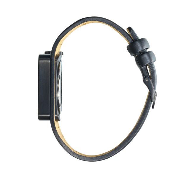 Montre LIP Big TV Automatique Cadran Noir Bracelet Cuir Noir