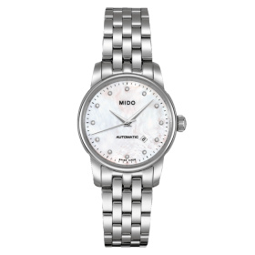 Montre Mido Baroncelli 29mm Cadran Nacre Bracelet Acier inoxydable Gris