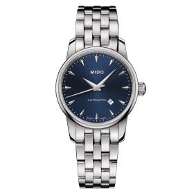 Montre Mido Baroncelli Midnight Blue Lady 29mm Cadran Bleu Bracelet Acier inoxydable Gris
