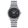 Montre Mido Baroncelli Heritage Gent 39mm Cadran Noir Bracelet Acier inoxydable Gris