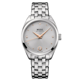 Montre Mido Belluna Royal Lady 33,4mm Cadran Rhodium Bracelet Acier inoxydable Gris