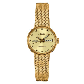 Montre Mido Commander 1959 23,5mm Cadran Champagne Bracelet Acier inoxydable Or jaune