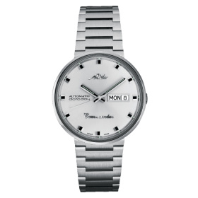 Montre Mido Commander 1959 37mm Cadran Argent Bracelet Acier inoxydable Gris