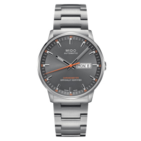 Montre Mido Commander Chronometer 40mm Cadran Anthracite Bracelet Acier inoxydable Gris