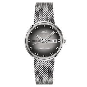 Montre Mido Commander Shade 37mm Cadran Argent Bracelet Acier inoxydable Gris