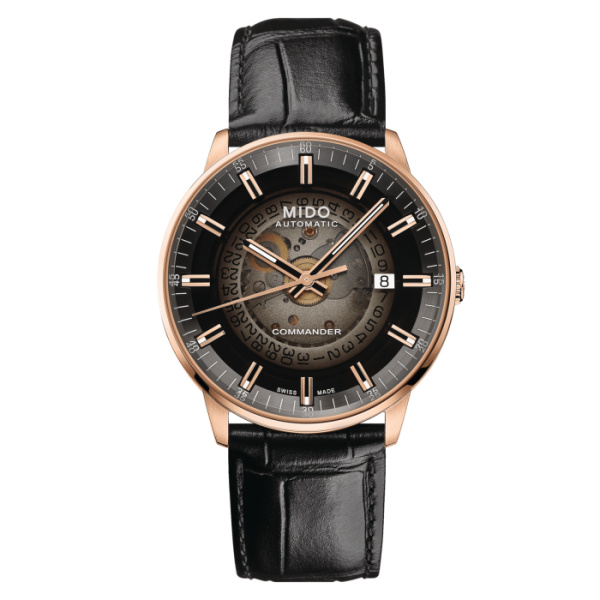 Montre Mido Commander Gradient 40mm Cadran Noir Bracelet Cuir Noir