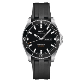 Montre Mido Ocean Star 200 42,5mm Cadran Noir Bracelet Caoutchouc Noir