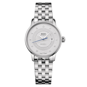 Montre Mido Baroncelli Signature 30mm Cadran Argent Bracelet Acier inoxydable Gris