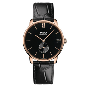Montre Mido Baroncelli Mechanical 39mm Cadran Noir Bracelet Cuir Noir
