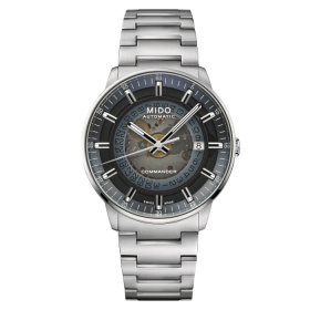 Montre Mido Commander Gradient 40mm Cadran Bleu Bracelet Acier inoxydable Gris