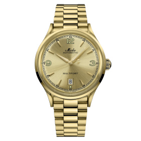 Montre Mido Multifort Powerwind 40mm Cadran Champagne Bracelet Acier inoxydable Or jaune