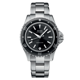 Montre Mido Ocean Star 36.5 36,5mm Cadran Noir Bracelet Acier inoxydable Gris