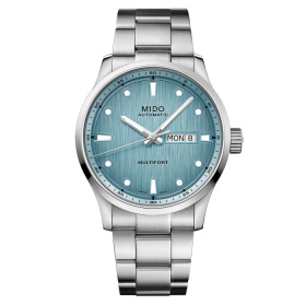 Montre Mido Multifort M Freeze 42mm Cadran Dégradé bleu Bracelet Acier inoxydable Gris