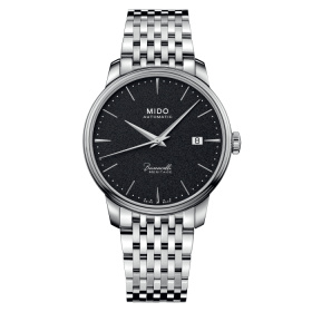 Montre Mido Baroncelli Heritage 39mm Cadran Noir Bracelet Acier inoxydable Gris