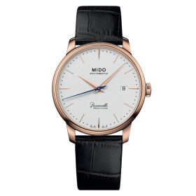 Montre Mido Baroncelli Heritage 39mm Cadran Ivoire Bracelet Cuir Noir