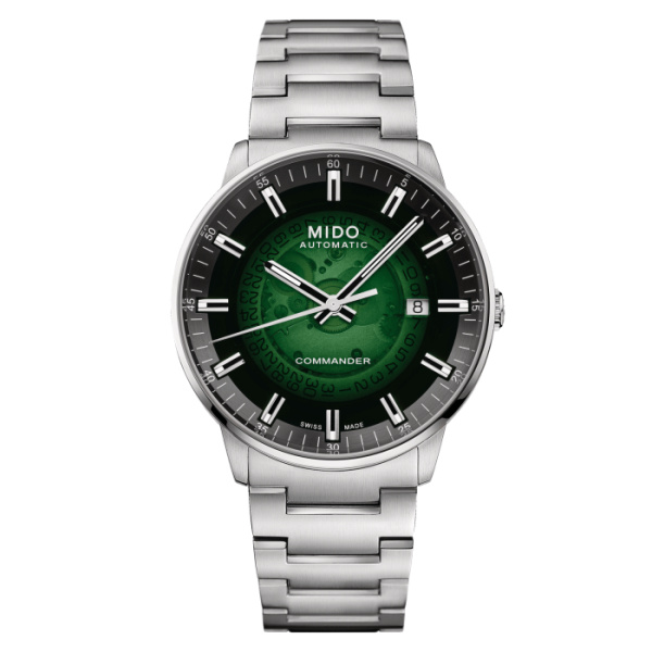 Montre Mido Commander Gradient 40mm Cadran Vert Bracelet Acier inoxydable Gris