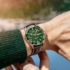 Montre Mido Ocean Star 200C 42,5mm Cadran Vert Bracelet Cuir Brun