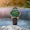 Montre Mido Ocean Star 200C 42,5mm Cadran Vert Bracelet Cuir Brun