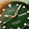 Montre Mido Ocean Star 200C 42,5mm Cadran Vert Bracelet Cuir Brun