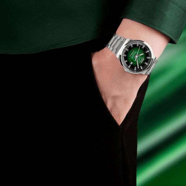 Montre Mido Commander Gradient 40mm Cadran Vert Bracelet Acier inoxydable Gris