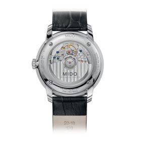 Montre Mido Baroncelli Heritage 39mm Cadran Blanc Bracelet Cuir Noir