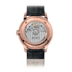 Montre Mido Baroncelli Heritage 39mm Cadran Ivoire Bracelet Cuir Noir