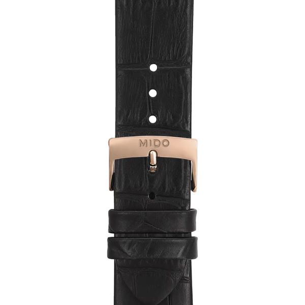 Montre Mido Baroncelli Heritage 39mm Cadran Ivoire Bracelet Cuir Noir