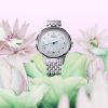 Montre Mido Rainflower 34mm Cadran Nacre blanche Bracelet Acier inoxydable Gris