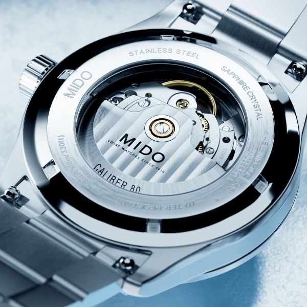 Montre Mido Multifort M Freeze 42mm Cadran Dégradé bleu Bracelet Acier inoxydable Gris