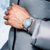 Montre Mido Multifort M Freeze 42mm Cadran Dégradé bleu Bracelet Acier inoxydable Gris