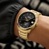 Montre Mido Commander Lady 35mm Cadran Noir Bracelet Acier inoxydable Or jaune
