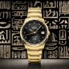 Montre Mido Commander Lady 35mm Cadran Noir Bracelet Acier inoxydable Or jaune