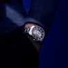 Montre Mido Multifort Skeleton Vertigo 42mm Cadran Bleu Bracelet Acier inoxydable Gris