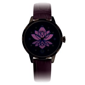 Montre Mido Rainflower Night 34mm Cadran Nacre blanche Bracelet Cuir Violet